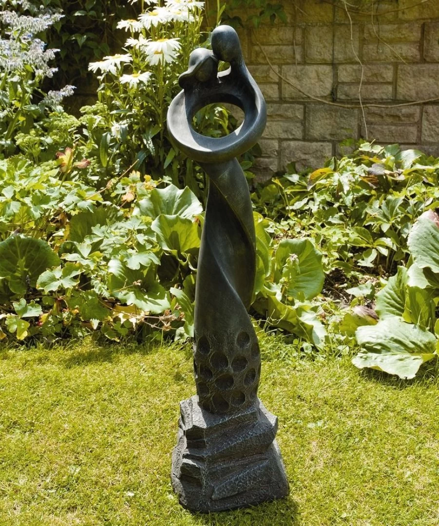 "Modern Poly Resin Loving Twist Garden Statue – Handcrafted Outdoor Decor by STATUES & SCULPTURES"