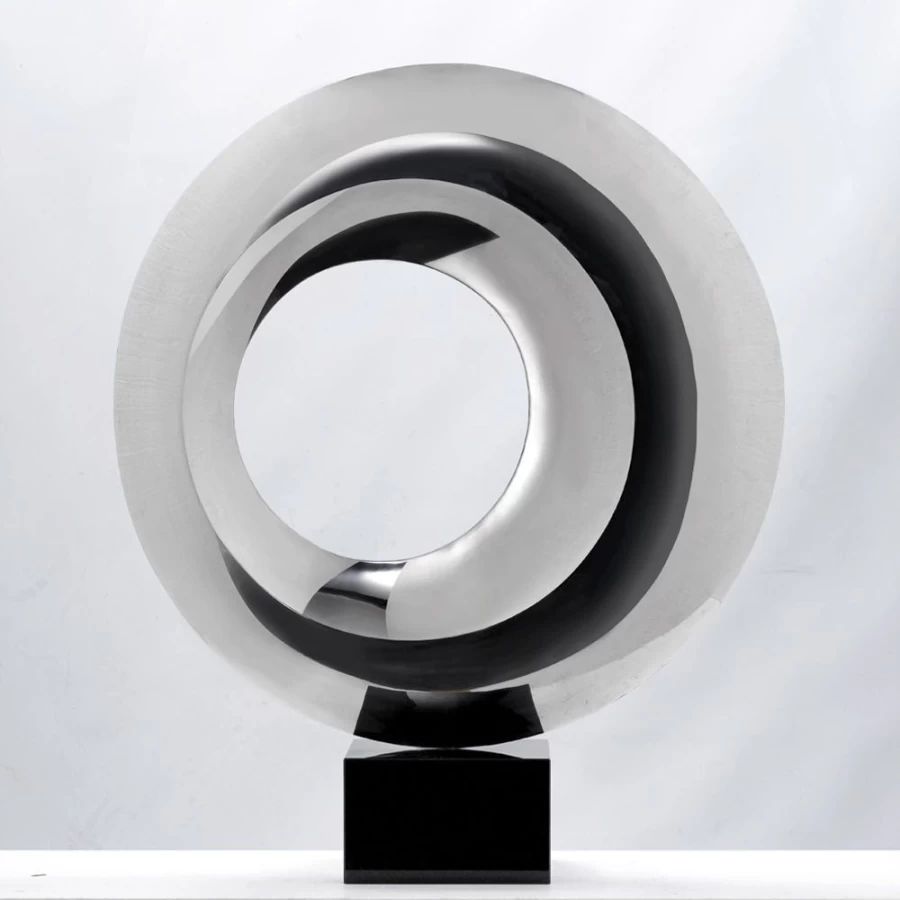 "STATUES & SCULPTURES Revolution 88cm Stainless Steel Modern Indoor Art Statue"