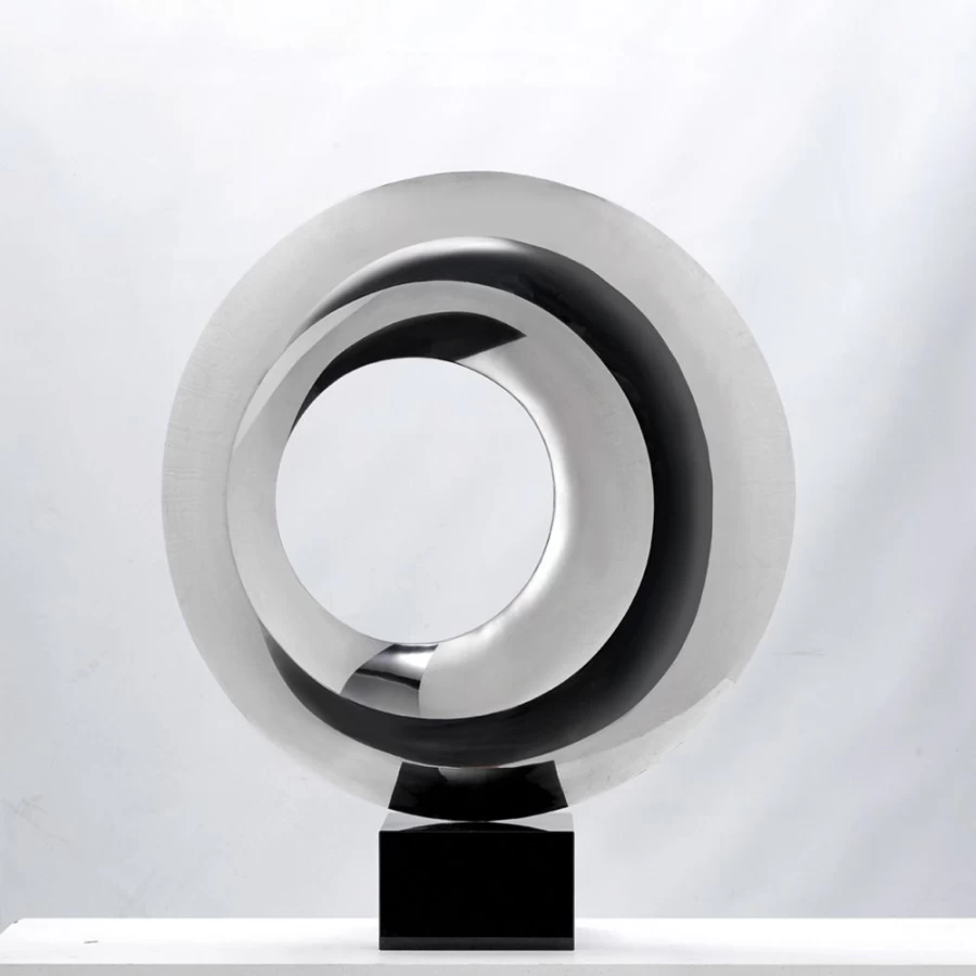 "STATUES & SCULPTURES Revolution 88cm Stainless Steel Modern Indoor Art Statue"
