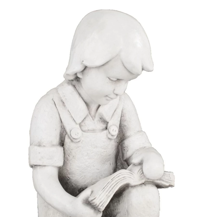 "STATUES & SCULPTURES Reading Boy 88cm Stone Resin Outdoor Garden Statue for Decoration"
