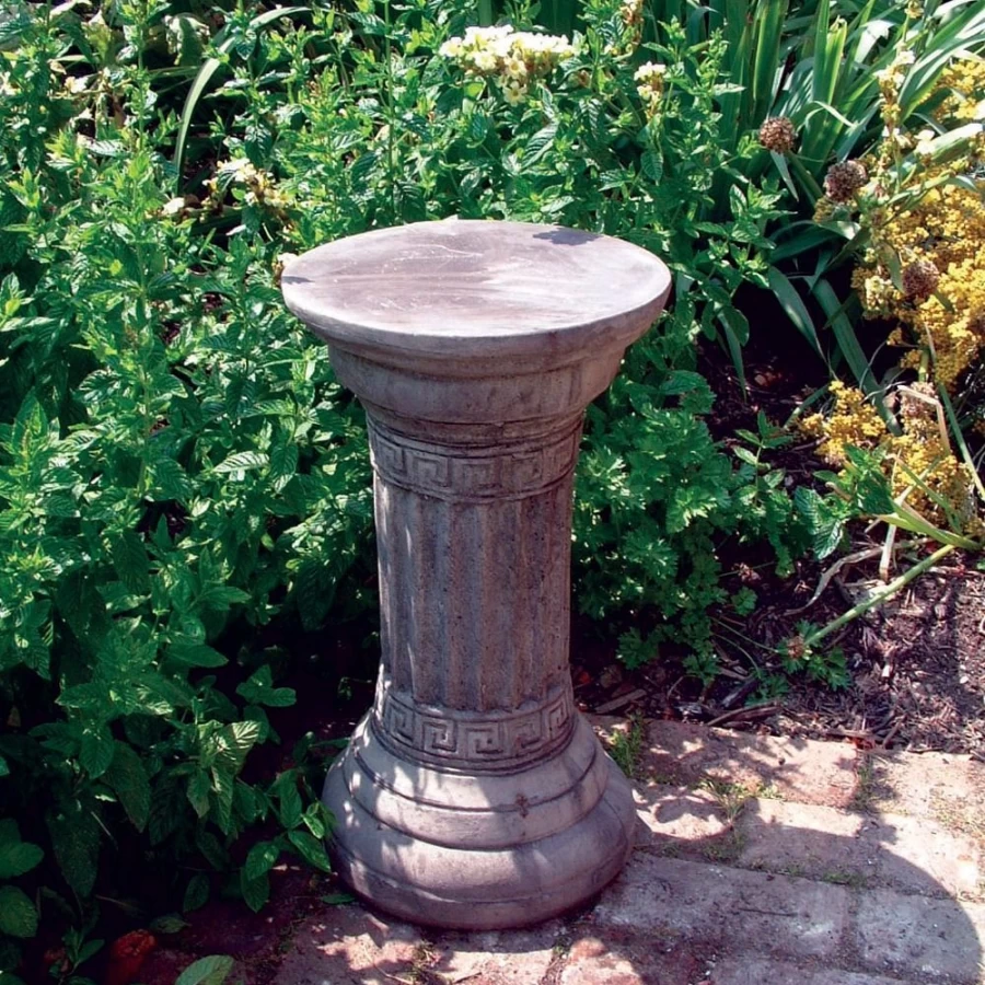 Classical Greek Roman Column Stone Pedestal for Garden Decor - STATUES & SCULPTURES