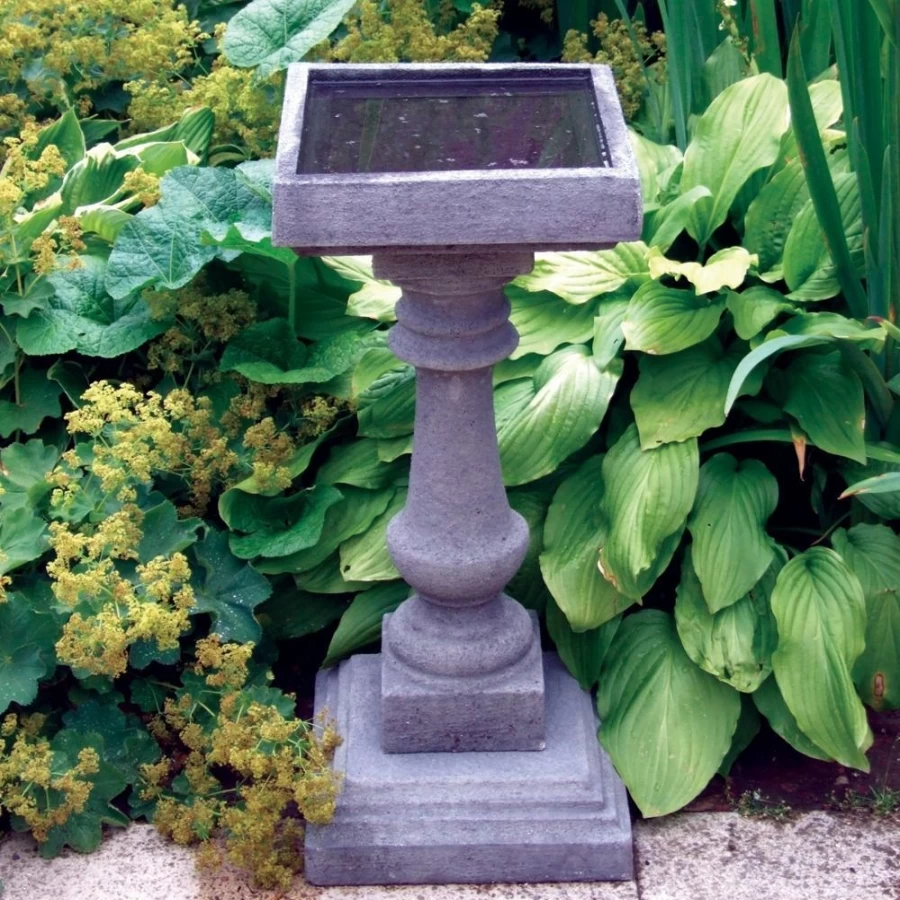 "STATUES & SCULPTURES 68Cm Stone Baluster Pedestal Garden Bird Bath"
