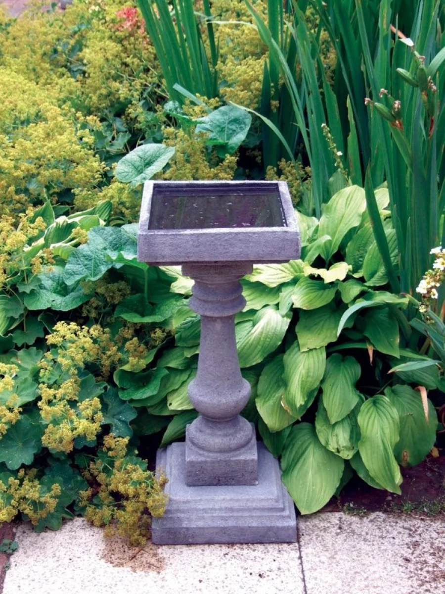 "STATUES & SCULPTURES 68Cm Stone Baluster Pedestal Garden Bird Bath"