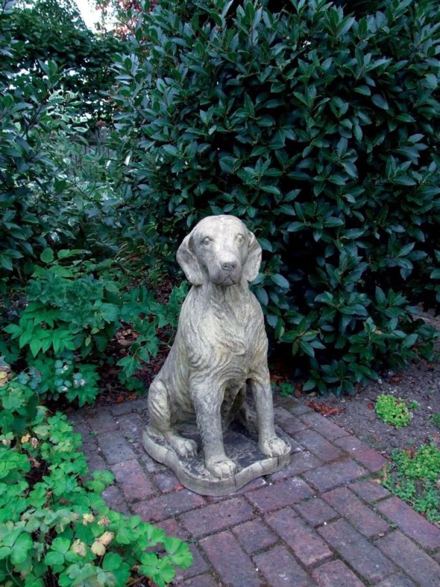 "STATUES & SCULPTURES Irish Setter Dog Garden Statue – Handcrafted Stone Outdoor Decor"