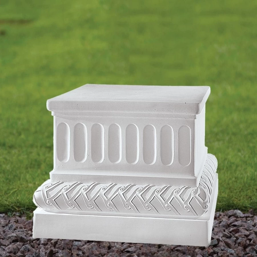 "STATUES & SCULPTURES Regal 53Cm Marble Resin Garden Pedestal Stand - Classic Outdoor Decor"