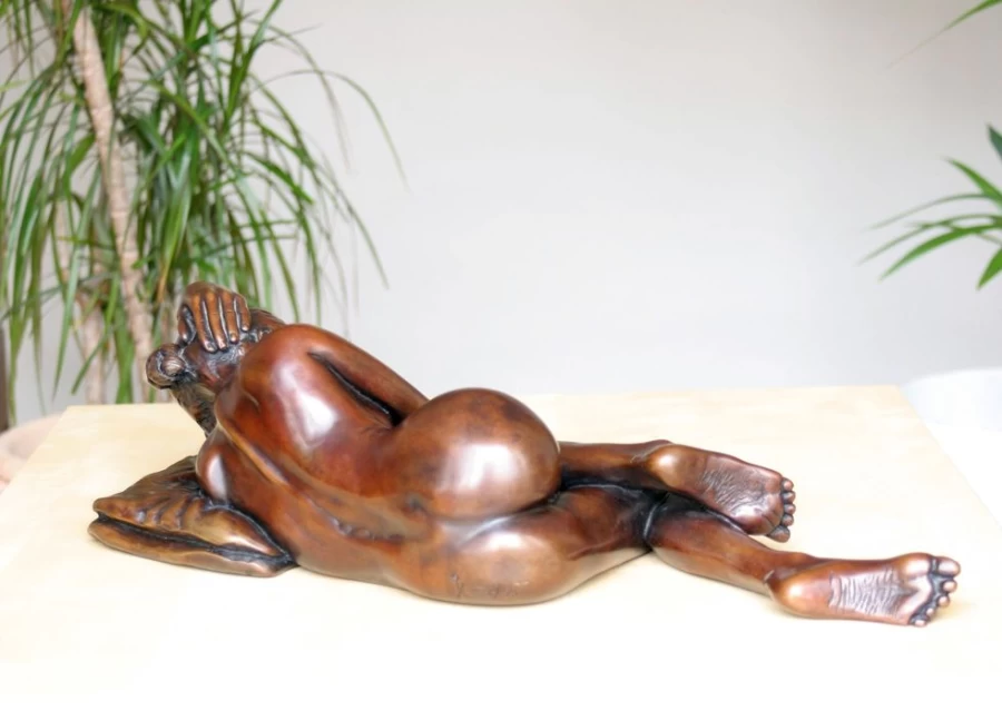 "Sanctuary Of Sleep Bronze Figurine - STATUES & SCULPTURES Indoor Decorative Statue"
