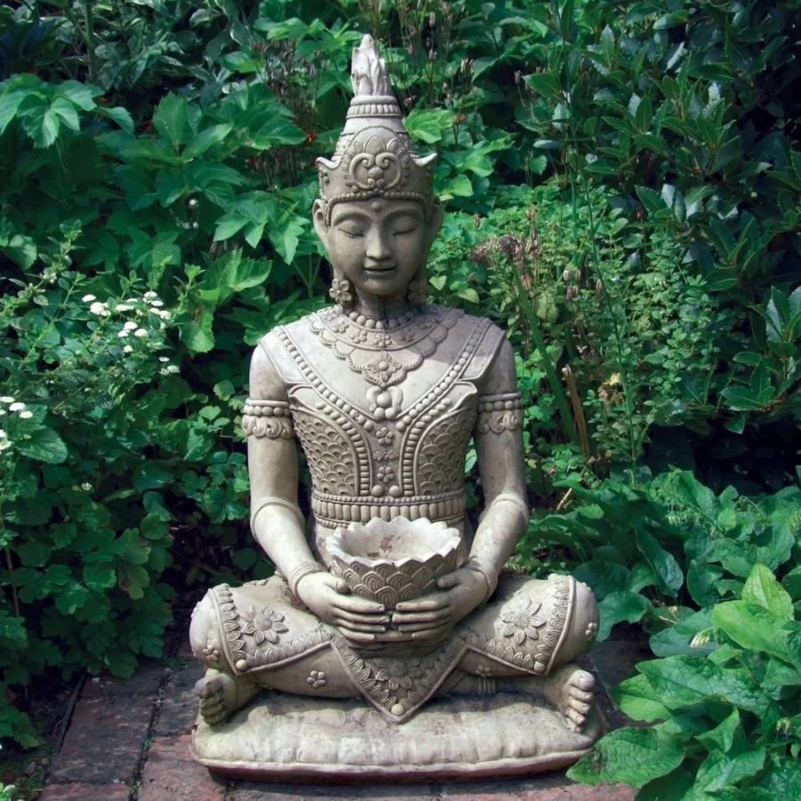 "Hand-Carved Peaceful Buddha Stone Statue for Garden – STATUES & SCULPTURES Collection"