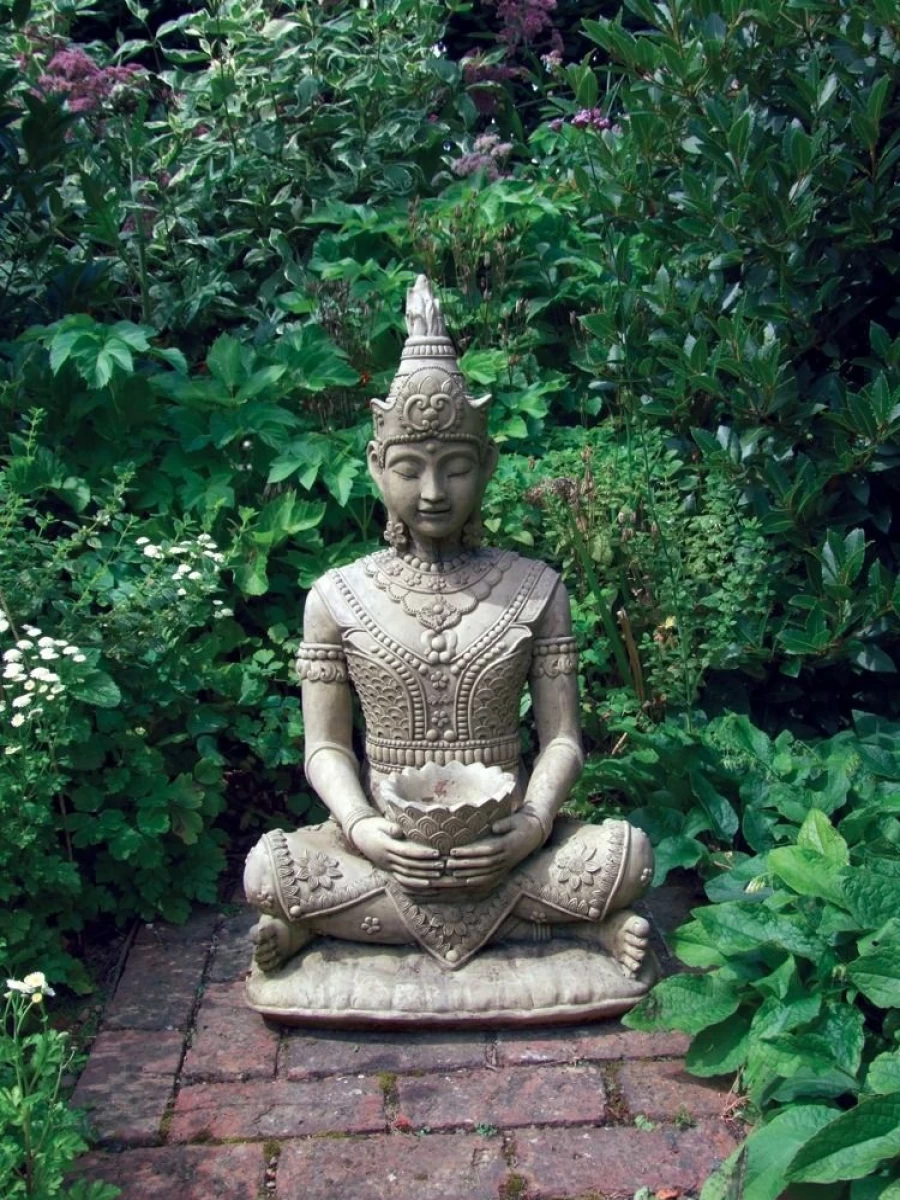 "Hand-Carved Peaceful Buddha Stone Statue for Garden – STATUES & SCULPTURES Collection"