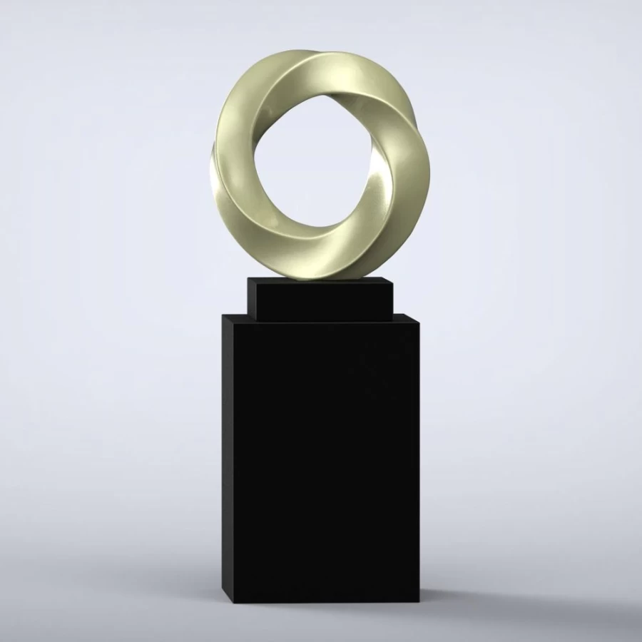 "STATUES & SCULPTURES Halo Modern Art Piece - 16 Custom Color Choices for Home & Office Decor"