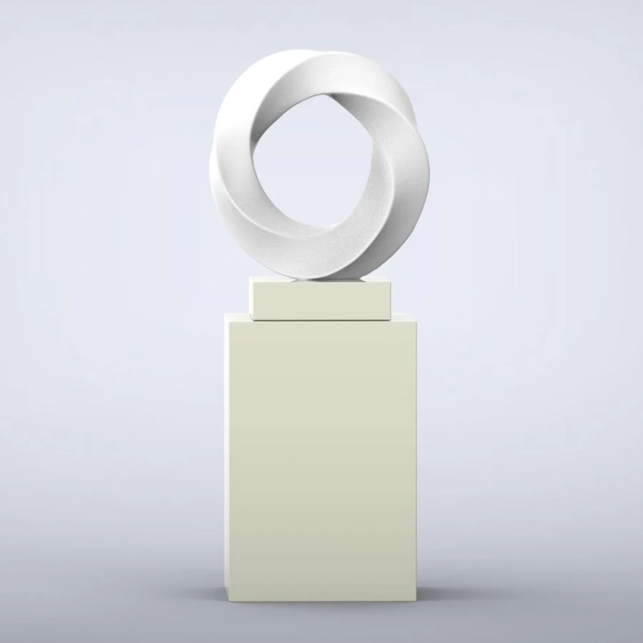 "STATUES & SCULPTURES Halo Modern Art Piece - 16 Custom Color Choices for Home & Office Decor"