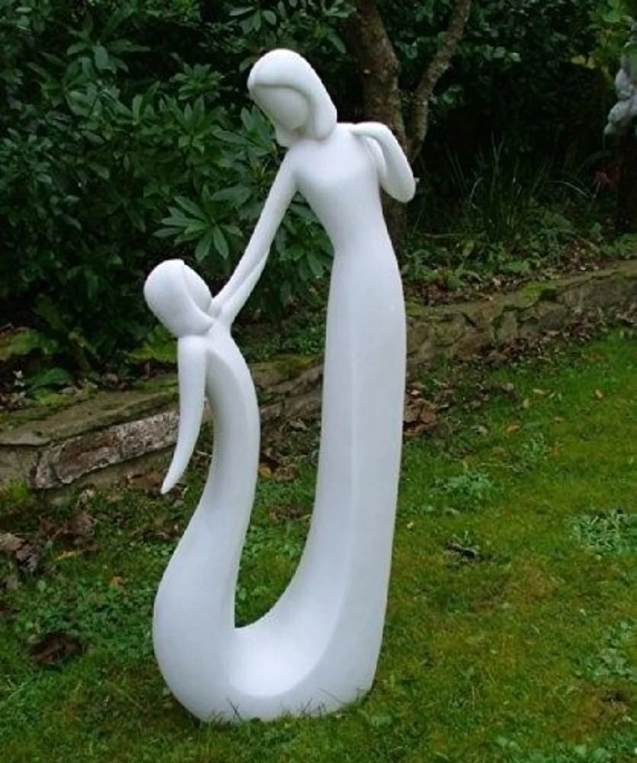 "STATUES & SCULPTURES 80Cm Modern Marble Resin Garden Statue - Pure Love Design for Outdoor Decor"