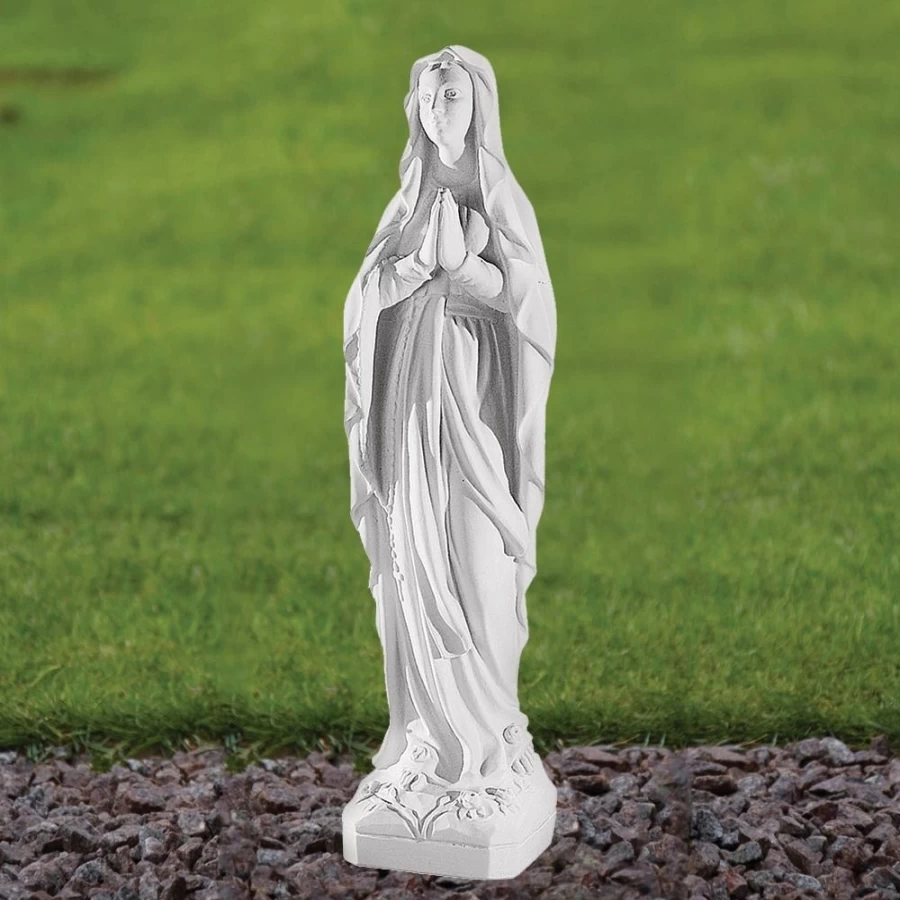 "Our Lady Of Lourdes 31cm Marble Resin Outdoor Garden Statue – STATUES & SCULPTURES Religious Decor"