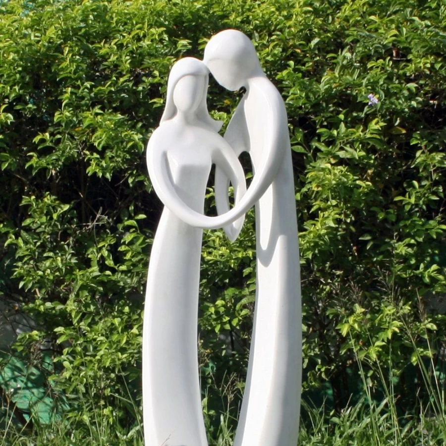 "STATUES & SCULPTURES Eternal Love 80Cm Marble Resin Statue for Garden Decor"