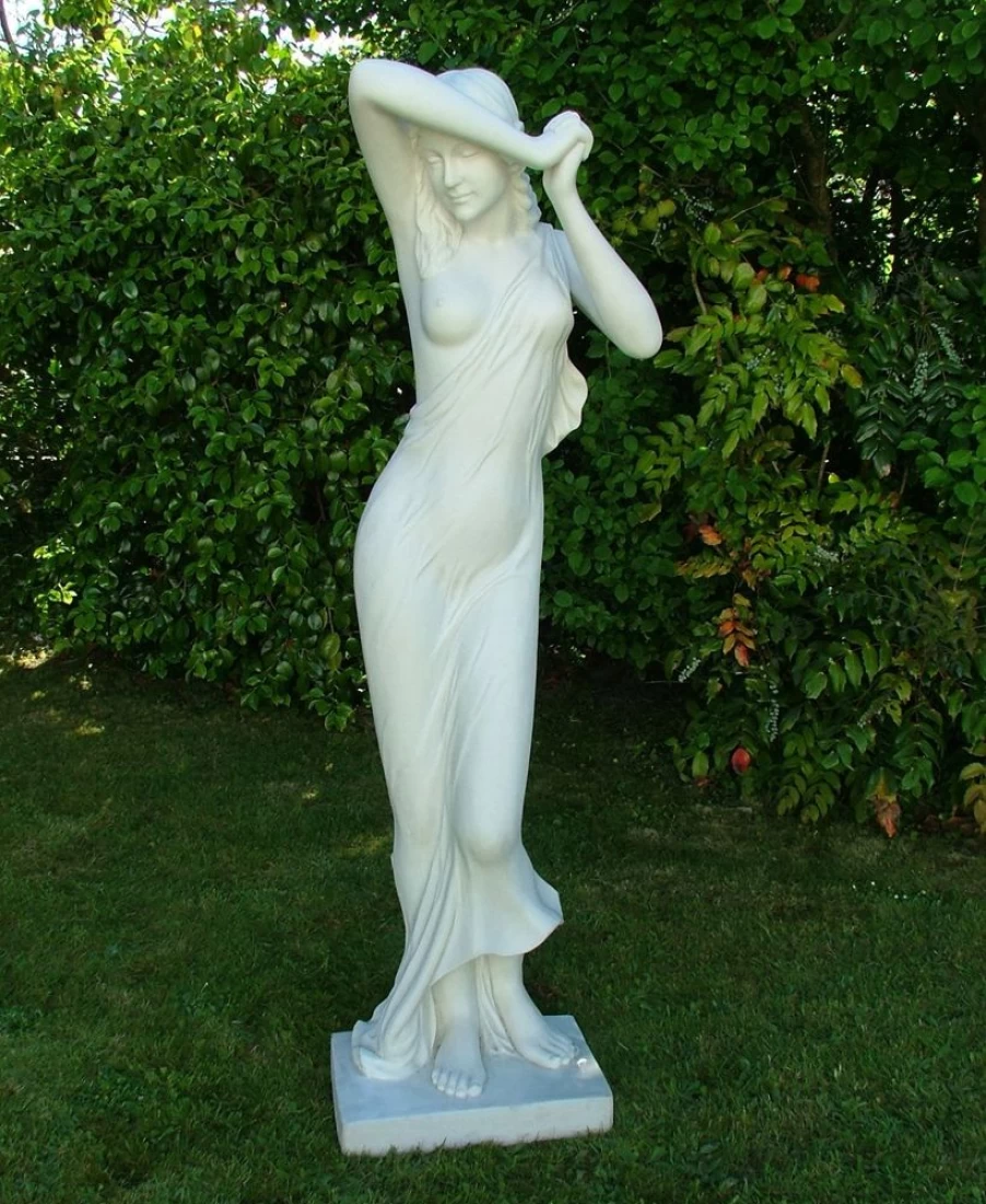 "STATUES & SCULPTURES 155cm Shy Maiden Garden Statue - Handcrafted Marble Resin Outdoor Decor"
