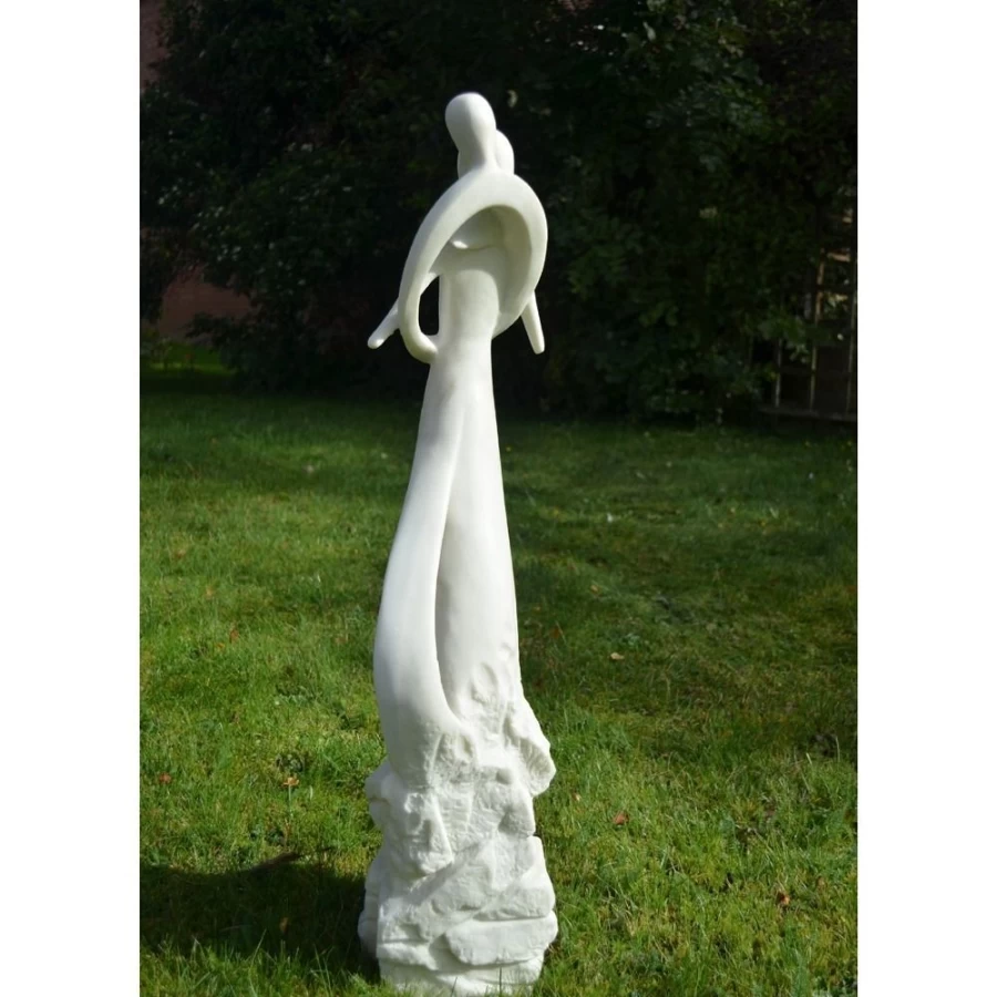 "Modern Poly Resin Embracing Couples Statue for Garden – STATUES & SCULPTURES"