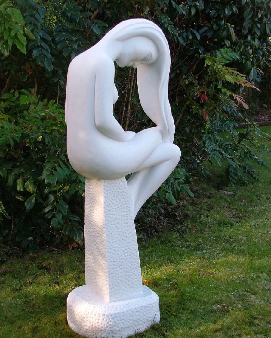 "Europa 80Cm Nude Marble Resin Garden Statue - Classical Greek Mythology Sculpture - STATUES & SCULPTURES"