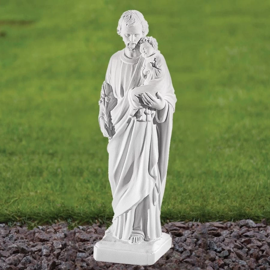 "St. Joseph 30Cm Garden Statue – Handcrafted Marble Resin Outdoor Decor by STATUES & SCULPTURES"