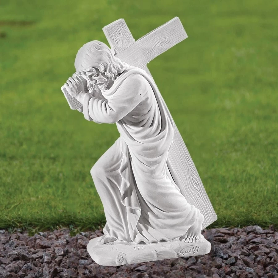 "38cm Jesus Christ Marble Resin Outdoor Garden Statue by STATUES & SCULPTURES"