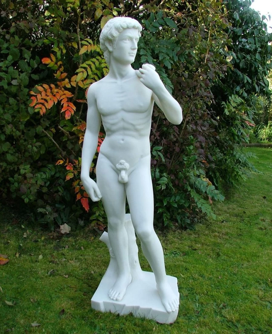 "STATUES & SCULPTURES David 85Cm Nude Marble Resin Outdoor Garden Statue"