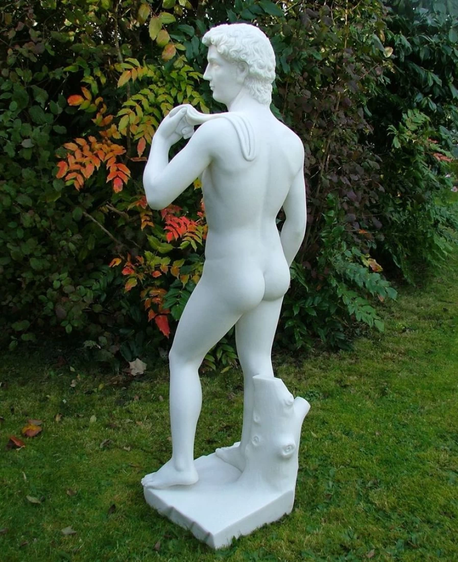 "STATUES & SCULPTURES David 85Cm Nude Marble Resin Outdoor Garden Statue"