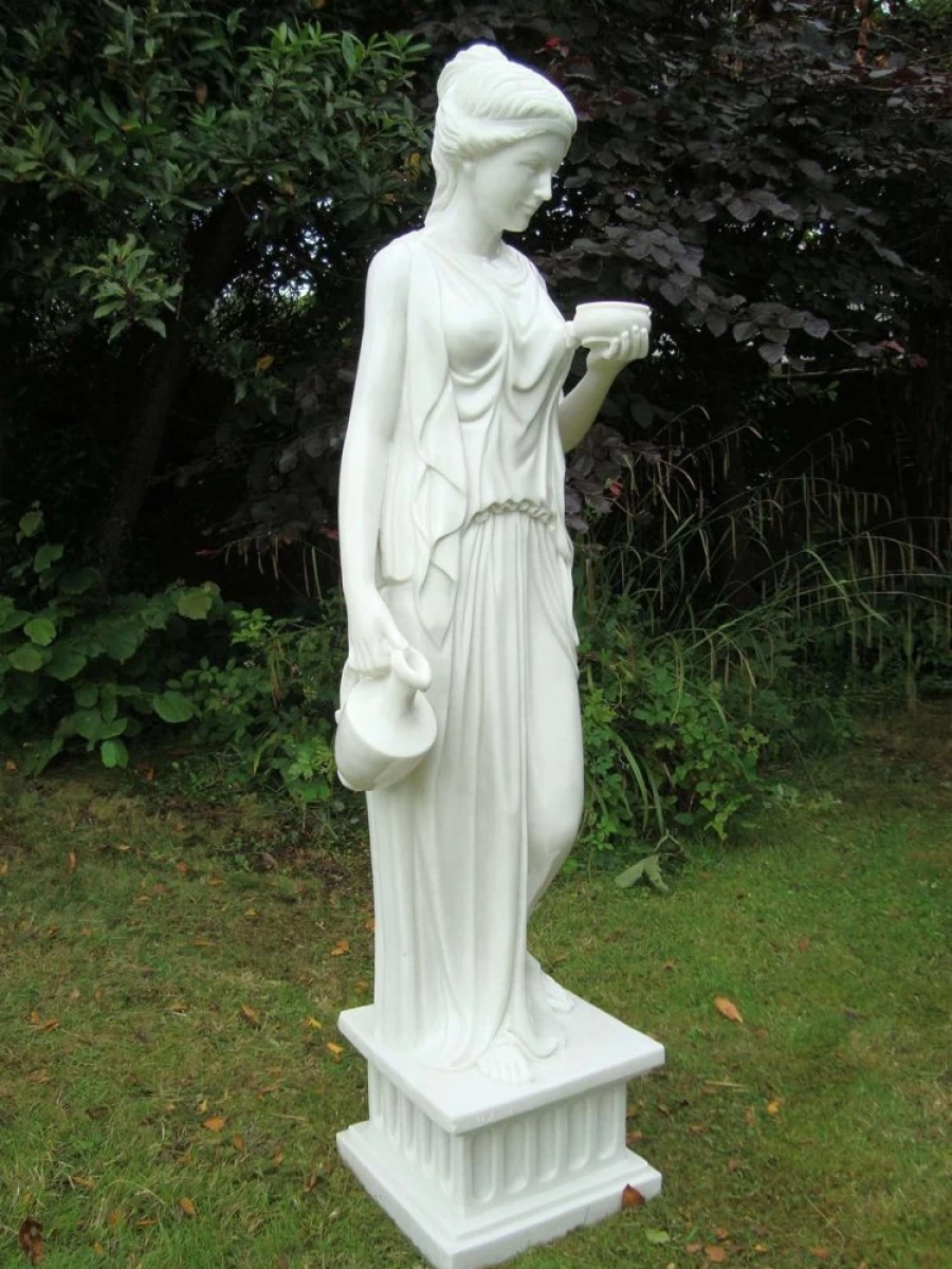 "STATUES & SCULPTURES Hebe 160cm Handcrafted Marble Resin Outdoor Garden Statue Greek Goddess"