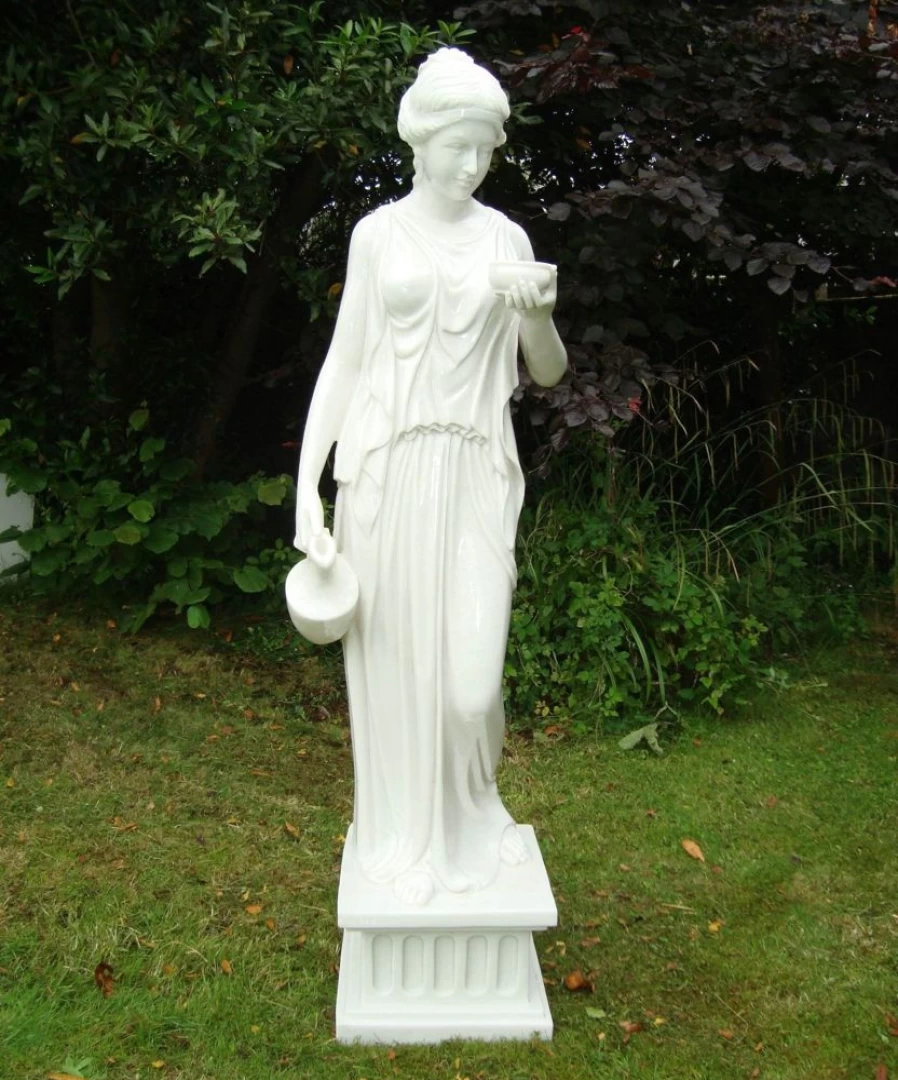 "STATUES & SCULPTURES Hebe 160cm Handcrafted Marble Resin Outdoor Garden Statue Greek Goddess"