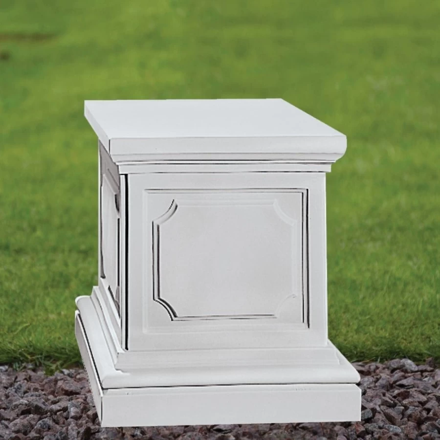 "STATUES & SCULPTURES 45Cm White Marble Resin Pedestal Stand for Garden Decor"