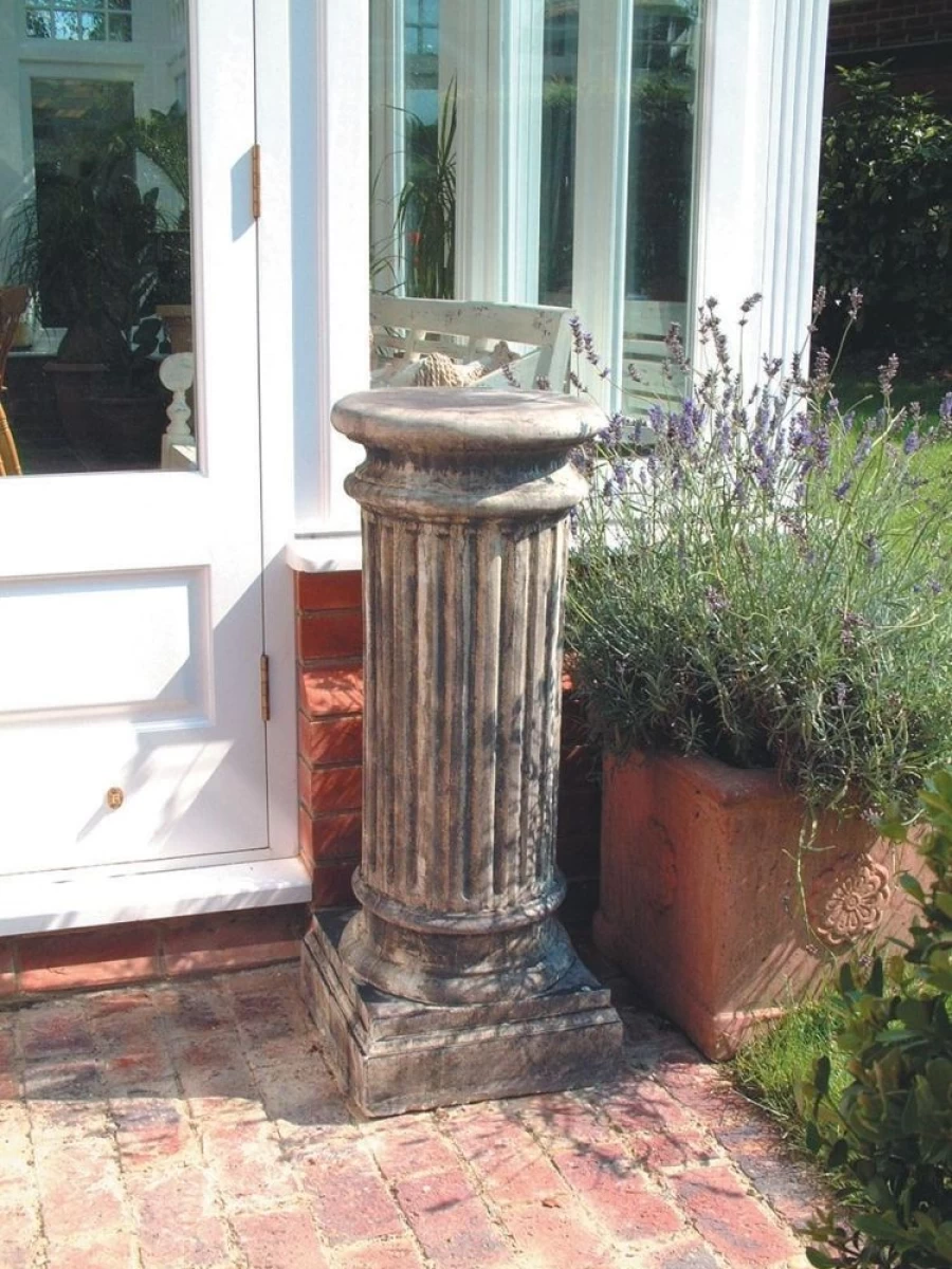 "STATUES & SCULPTURES Oxford Stone Column Pedestal for Garden Decor"