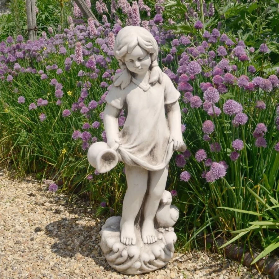 "Romantic Summer Love Boy & Girl Garden Statue – Handcrafted Stone Resin Sculpture by STATUES & SCULPTURES"