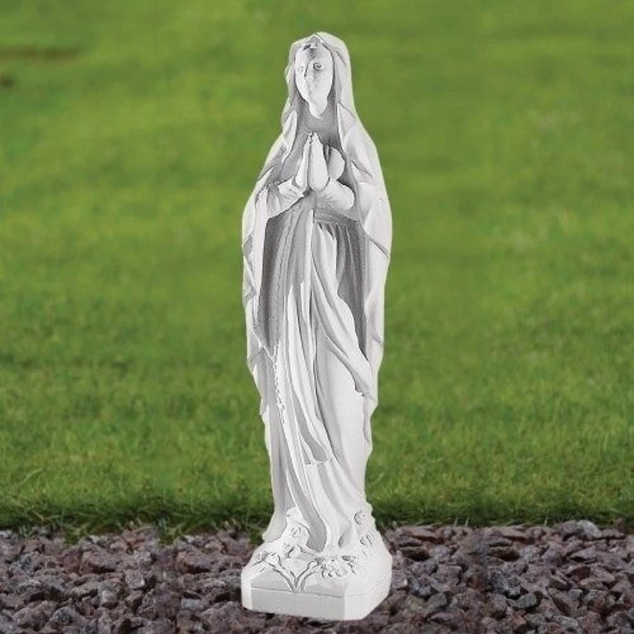 "Our Lady of Lourdes 58cm Garden Statue - Handcrafted Marble Resin Outdoor Religious Sculpture by STATUES & SCULPTURES"