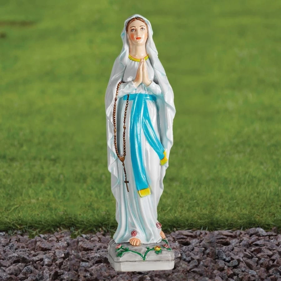 "Our Lady of Lourdes 58cm Garden Statue - Handcrafted Marble Resin Outdoor Religious Sculpture by STATUES & SCULPTURES"