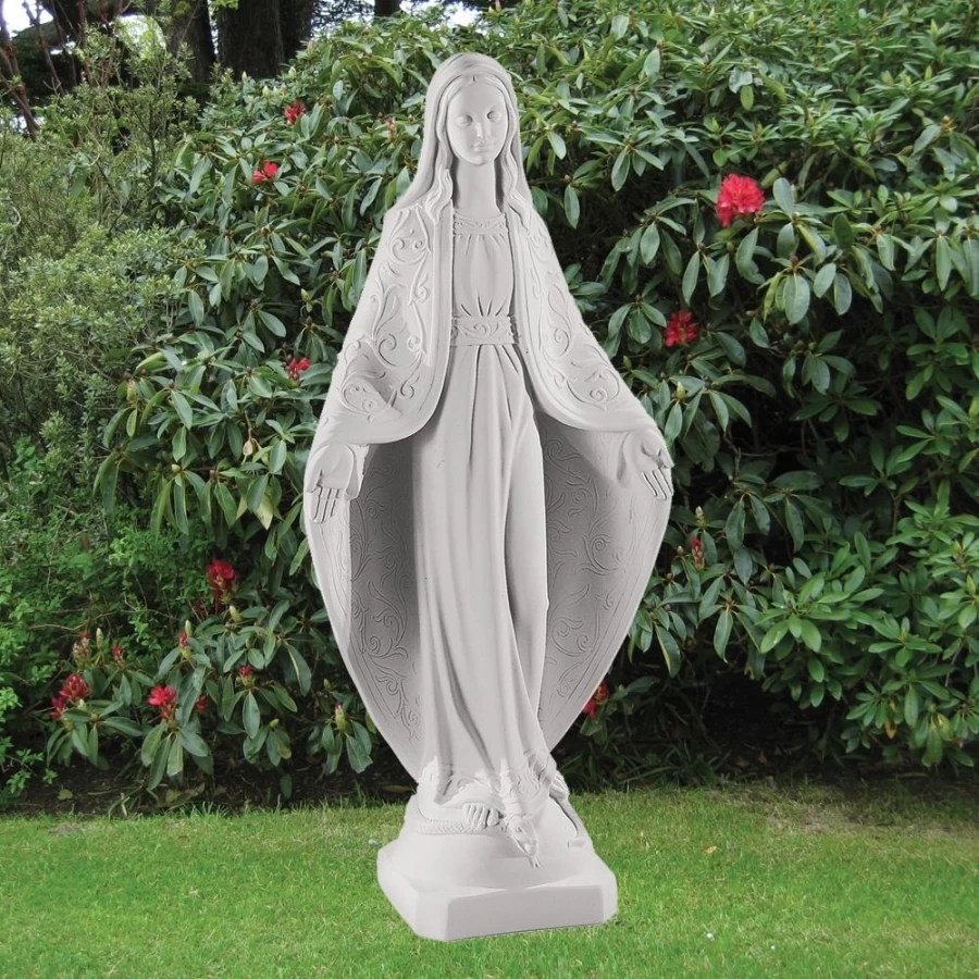 "78cm Virgin Mary Garden Statue - Handcrafted Marble Resin Outdoor Religious Sculpture by STATUES & SCULPTURES"