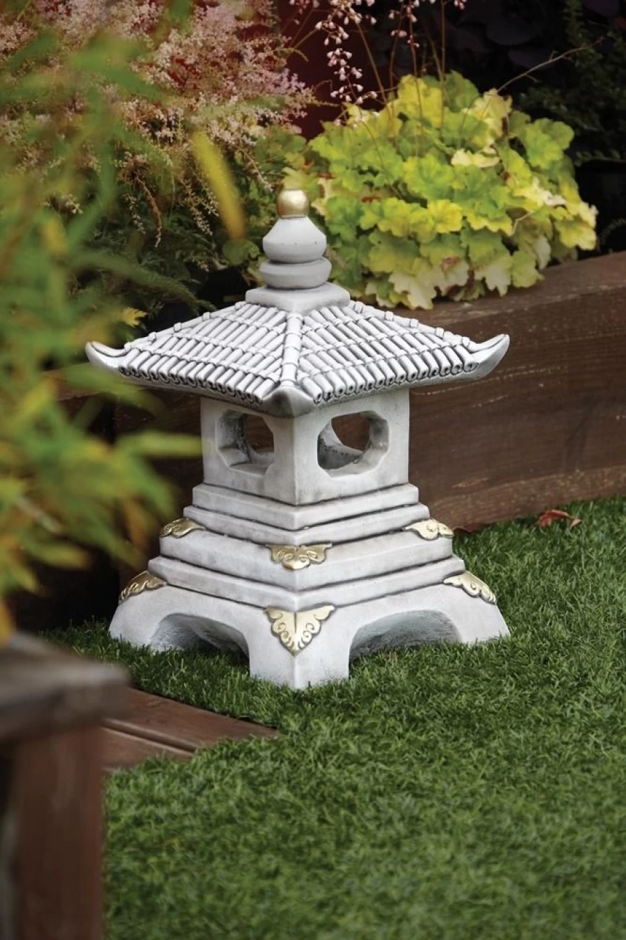 "Japanese Pagoda Stone Garden Statue – One Tier Zen Temple Ornament by STATUES & SCULPTURES"