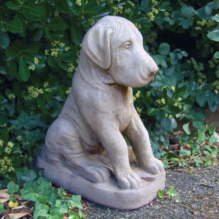 "STATUES & SCULPTURES Great Dane Puppy Garden Statue – Outdoor Stone Dog Decor"