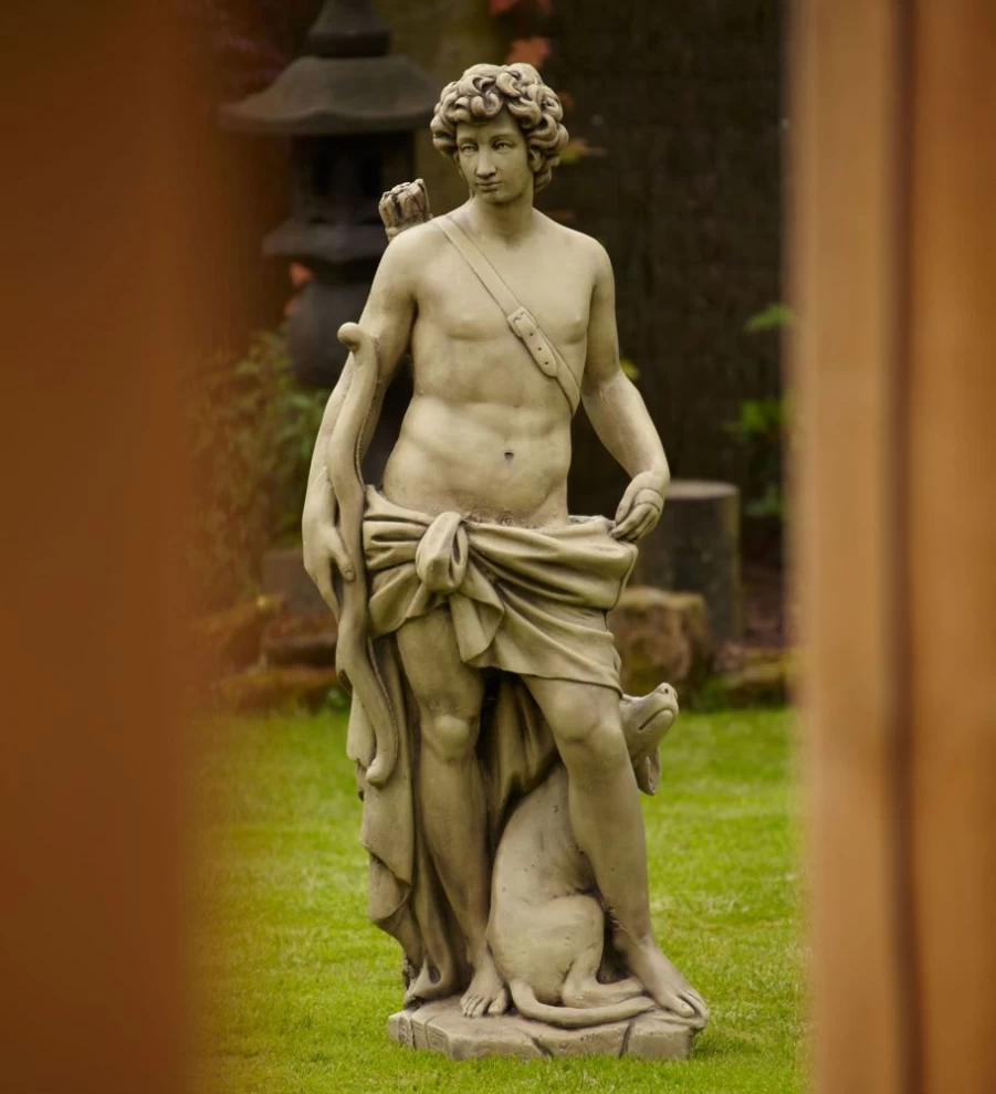 "Hunter And Diana 140Cm Stone Garden Statue – STATUES & SCULPTURES Outdoor Decor"