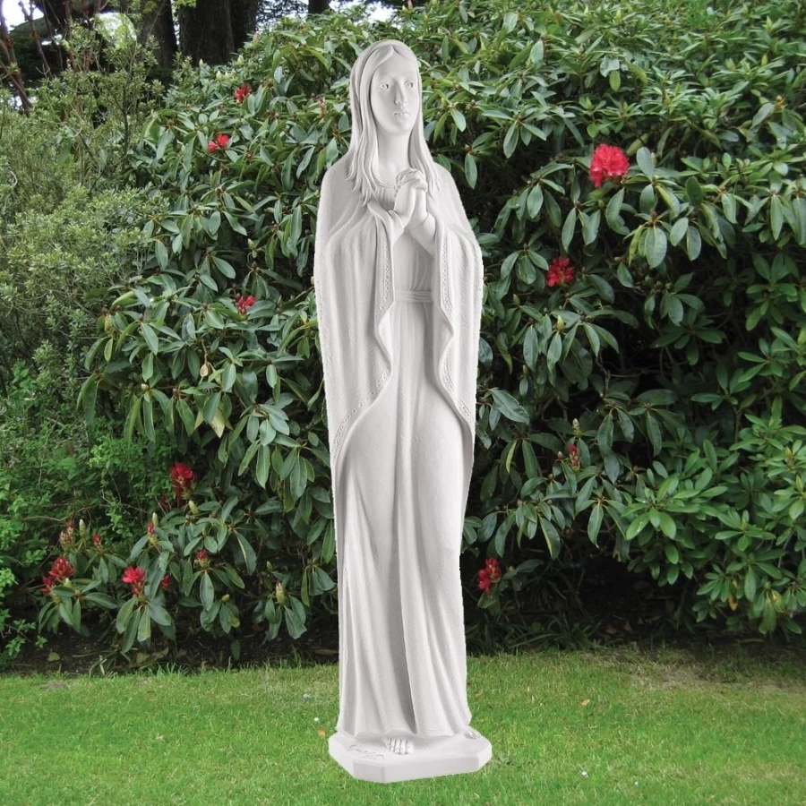 "85cm Virgin Mary Statue for Garden - Handcrafted Marble Resin Outdoor Religious Sculpture by STATUES & SCULPTURES"