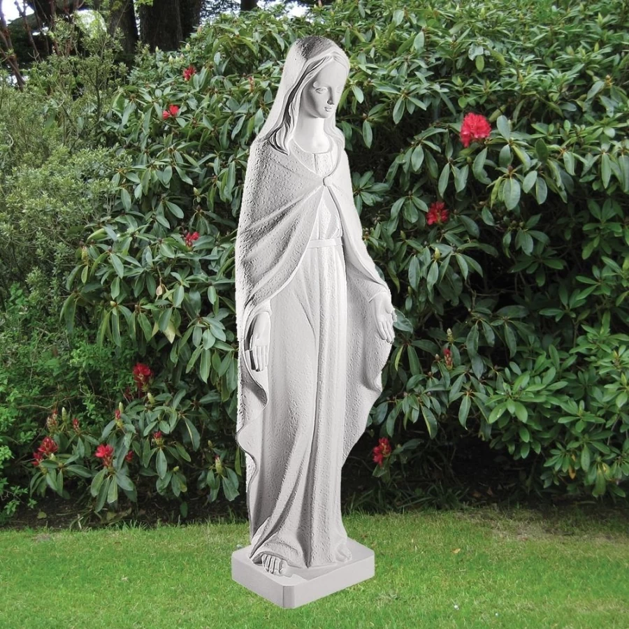 "Virgin Mary 96cm Outdoor Garden Statue – Handcrafted Marble Resin Religious Sculpture by STATUES & SCULPTURES"