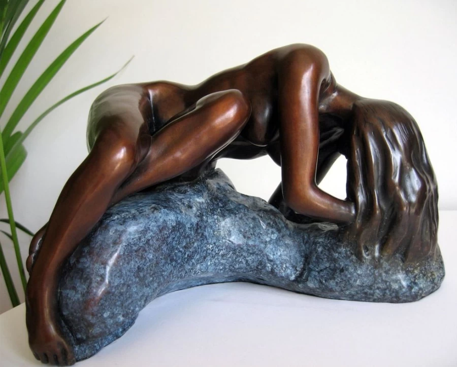 "STATUES & SCULPTURES Gaia Figurine - Handcrafted Bronze Statue for Home Decor, Greek Goddess Sculpture, Indoor Art Collectible"