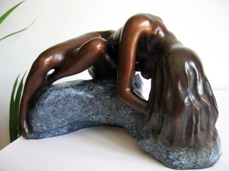 "STATUES & SCULPTURES Gaia Figurine - Handcrafted Bronze Statue for Home Decor, Greek Goddess Sculpture, Indoor Art Collectible"