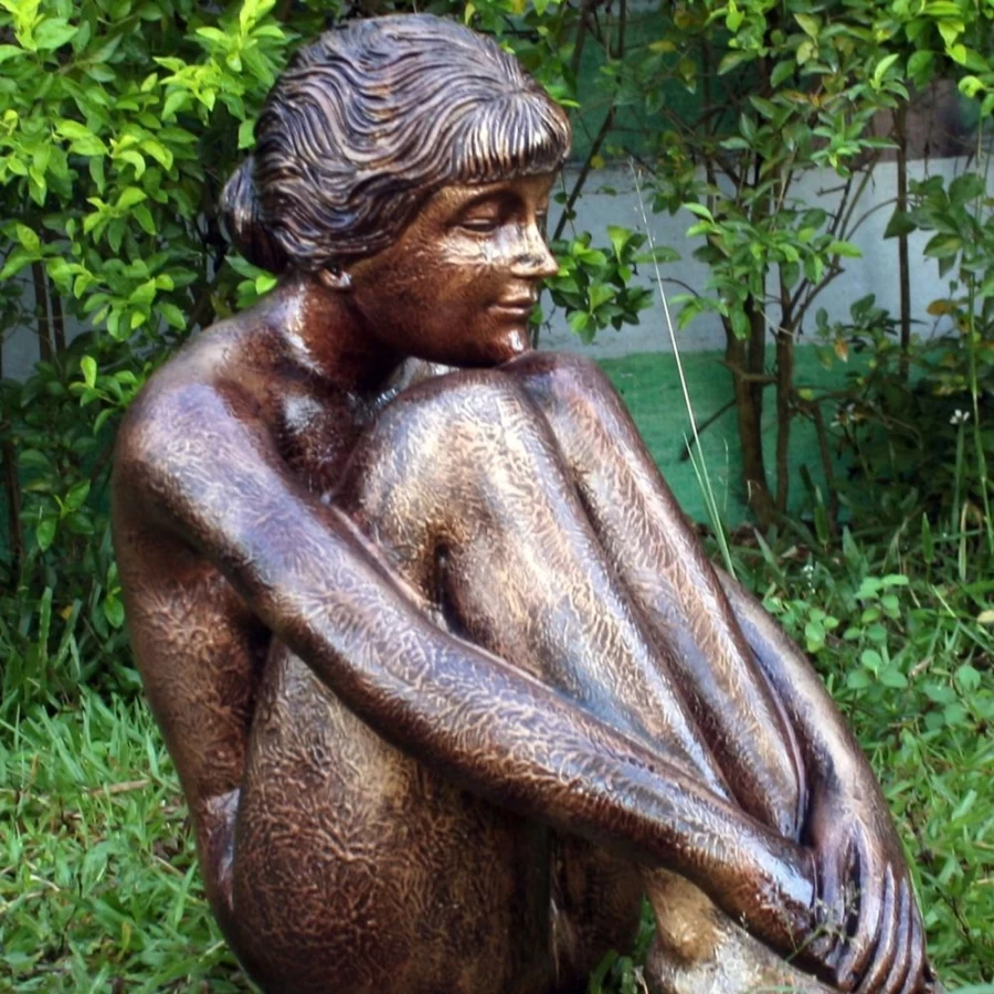 "Melina 55Cm Bronze Marble Resin Outdoor Garden Statue by STATUES & SCULPTURES"
