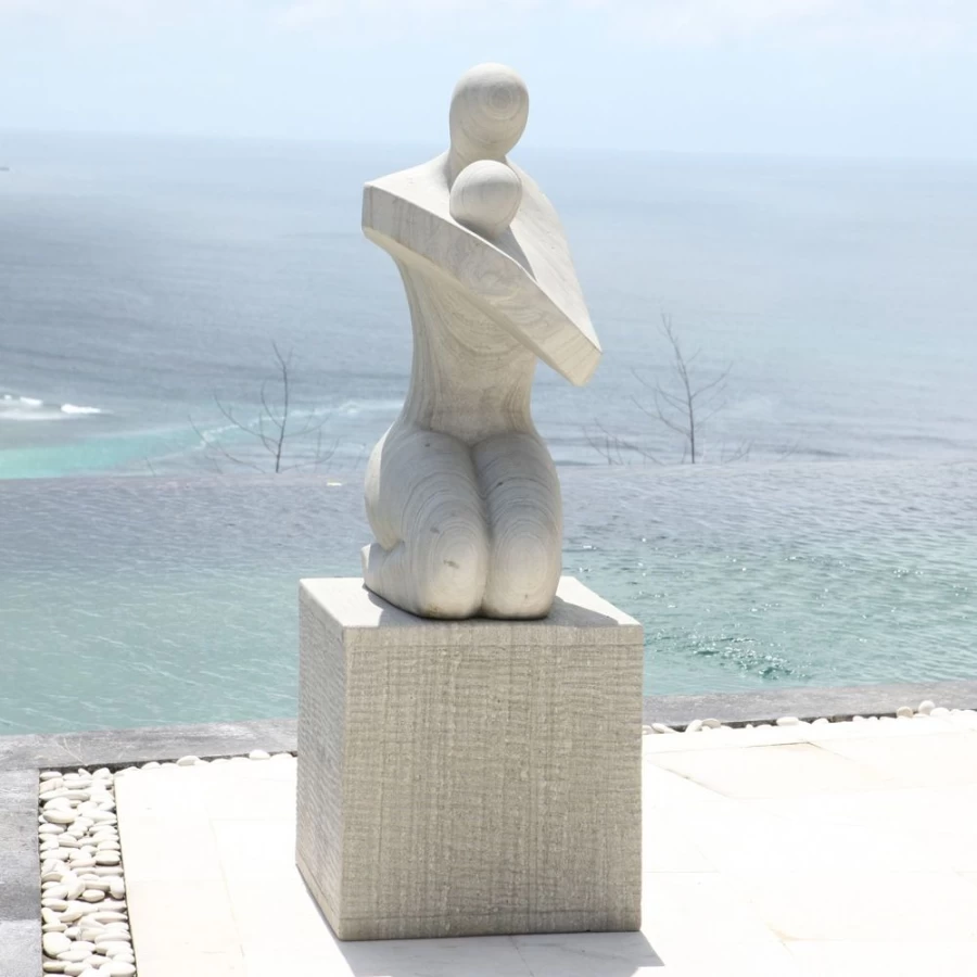 "STATUES & SCULPTURES Modern Stone Garden Statue for Loved Ones – Elegant Outdoor Decor"