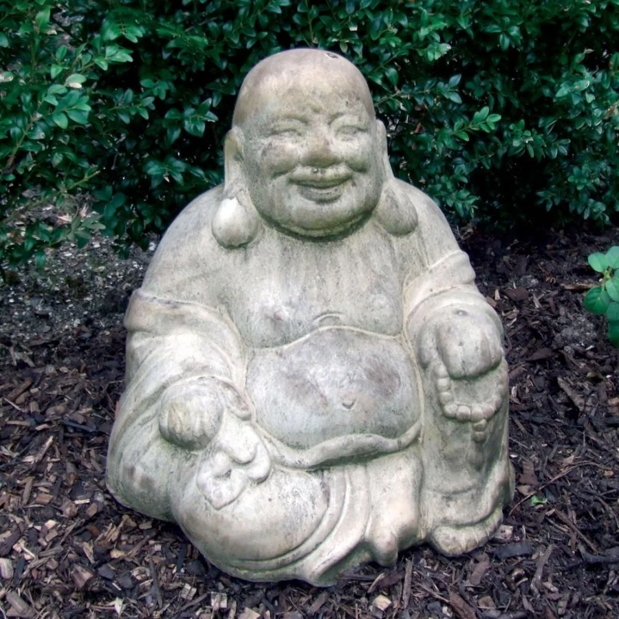 "Hand Carved Chinese Buddha Stone Statue for Garden Decor – STATUES & SCULPTURES"