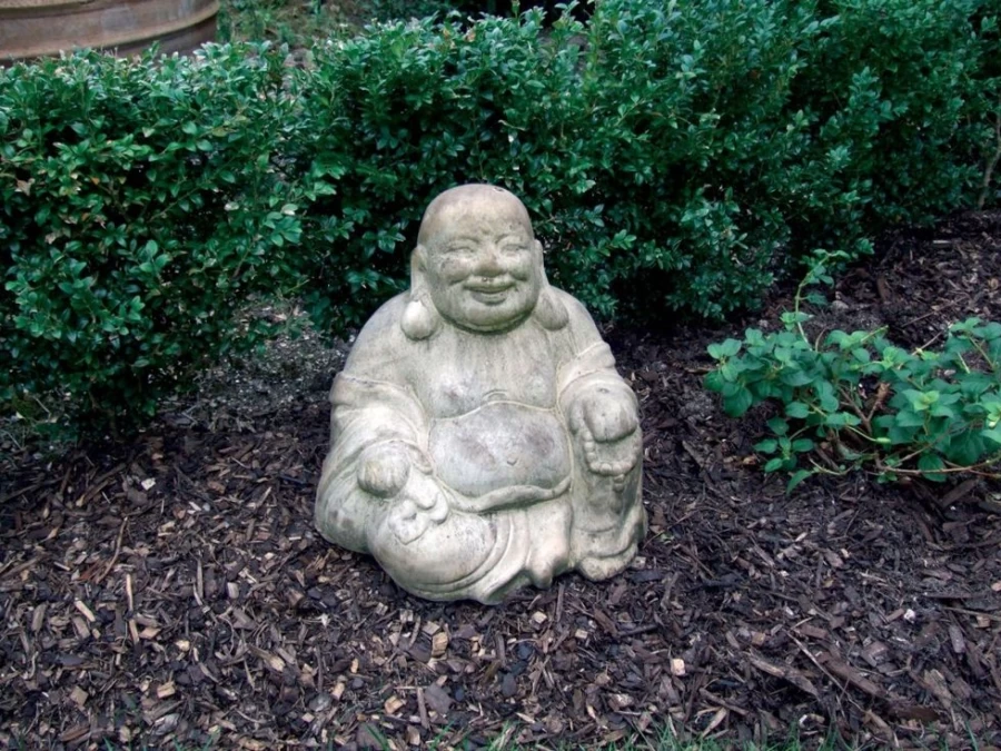"Hand Carved Chinese Buddha Stone Statue for Garden Decor – STATUES & SCULPTURES"