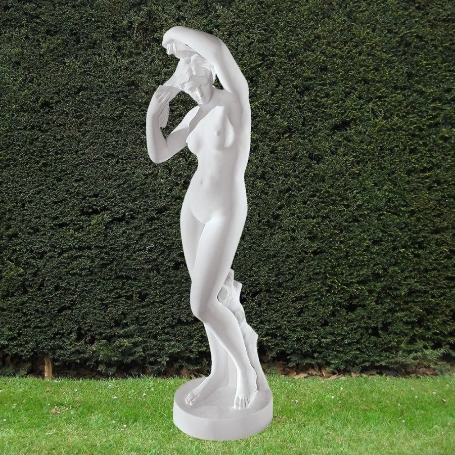 "Venus Bath Statue 120cm Outdoor Garden Sculpture in Marble Resin by STATUES & SCULPTURES"