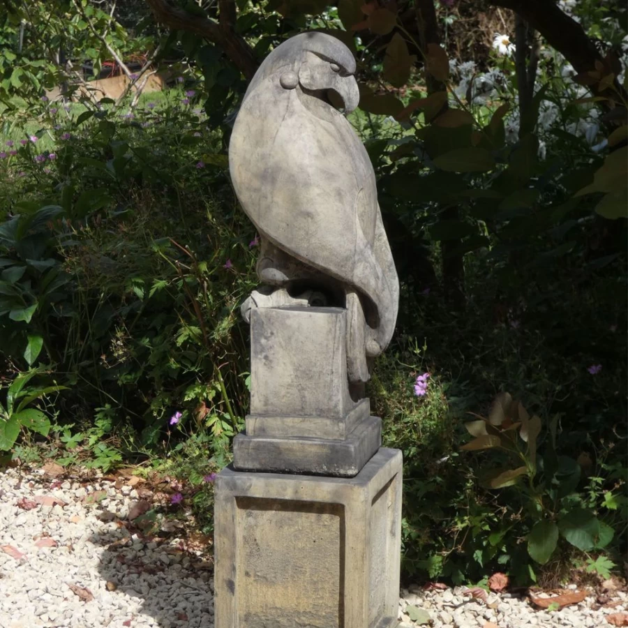 "Modern Eagle Stone Garden Statue on Pedestal – STATUES & SCULPTURES Collection"