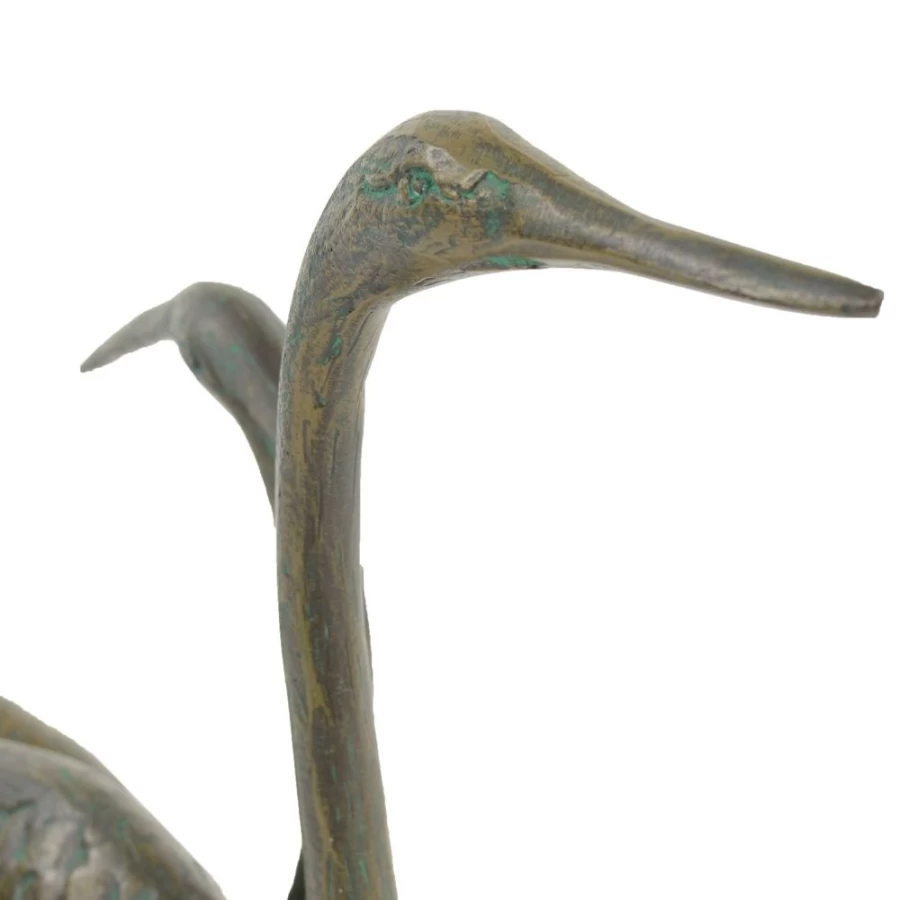 "Bronze Dancing Egrets Garden Statue – Elegant Outdoor Sculpture for Lawn & Patio"