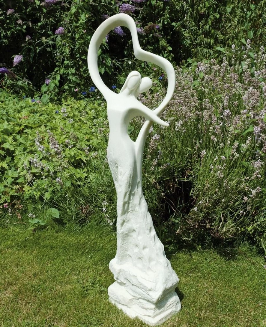 "Elegant Love & Dancing Couple Modern Polyresin Garden Statue - STATUES & SCULPTURES Collection"