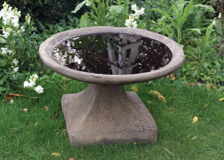 Modern Stone Garden Bird Bath by STATUES & SCULPTURES - Rutland Style Outdoor Birdbath