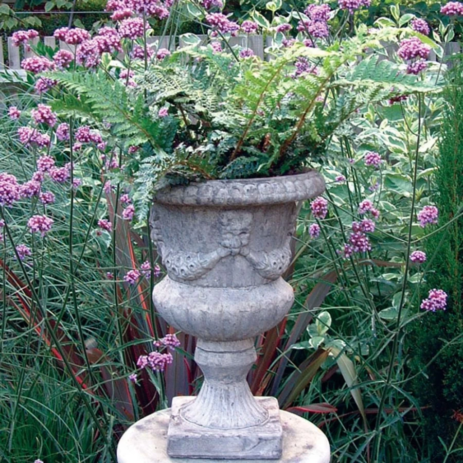 "STATUES & SCULPTURES Modena 25 Stone Vase - Outdoor Garden Planter for Patio and Lawn Decor"