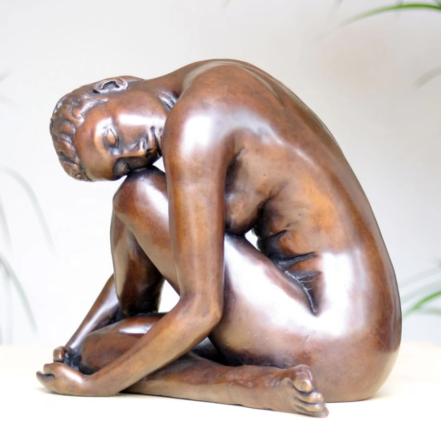 "Bronze Dance Pose Figurine - STATUES & SCULPTURES Elegant Indoor Statue"